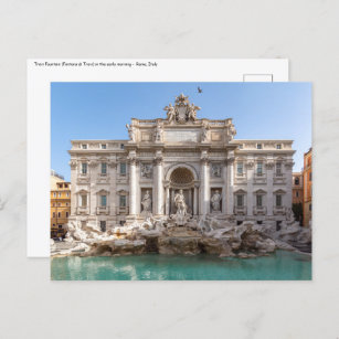 Trevi-Brunnen am frühen Morgen - Rom, Italien Postkarte