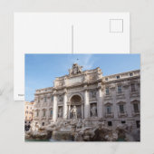 Trevi-Brunnen am frühen Morgen - Rom, Italien Postkarte (Vorne/Hinten)