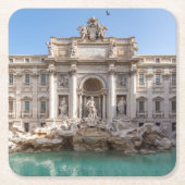 Trevi-Brunnen am frühen Morgen - Rom, Italien Rechteckiger Pappuntersetzer (Vorderseite)