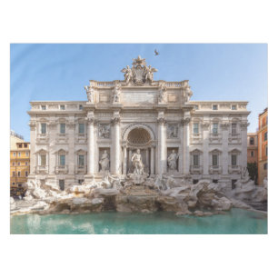 Trevi-Brunnen am frühen Morgen - Rom, Italien Tischdecke
