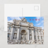 Trevi-Brunnen Aussicht Postkarte (Vorne/Hinten)