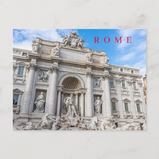 Trevi-Brunnen Aussicht Postkarte (Vorderseite)