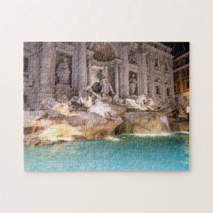 Trevi-Brunnen bei Nacht - Rom, Italien Puzzle