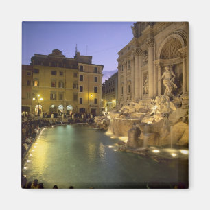 Trevi-Brunnen bei Nacht, Rom, Latium, Italien Magnet