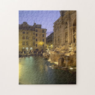 Trevi-Brunnen bei Nacht, Rom, Latium, Italien Puzzle