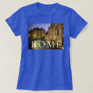 Trevi-Brunnen bei Nacht Rom, Latium, Italien T-Shirt