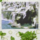 Trevi-Brunnen Geschirrtuch (Gefaltet)