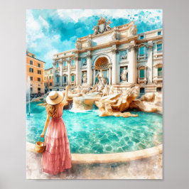 Trevi-Brunnen Poster