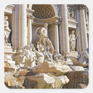 Trevi-Brunnen Quadratischer Aufkleber