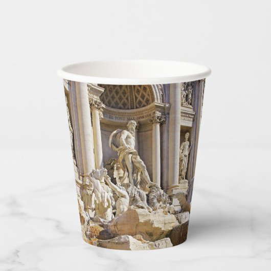 Trevi-Brunnen Rom Fotografie Pappbecher (Vorderseite)