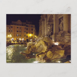 Trevi-Brunnen Rom in der Nacht Postkarte