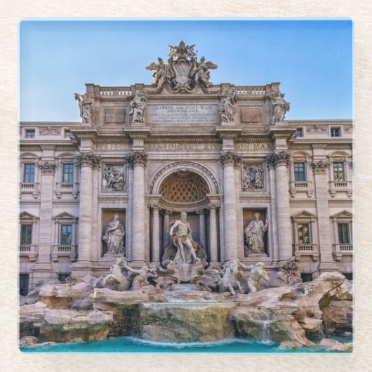 Trevi-Brunnen, Rom, Italien Glasuntersetzer (Vorderseite)