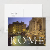 Trevi Brunnen | Rom, Italien | Vielen Dank Postkarte (Vorne/Hinten)