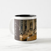 Trevi-Brunnen, Rom, Italien Zweifarbige Tasse (Vorderseite Links)