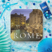 Trevi Brunnen | Rom, Latium, Italien Pappteller (Party)