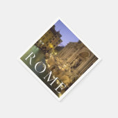 Trevi Brunnen | Rom, Latium, Italien Serviette (Ecke)