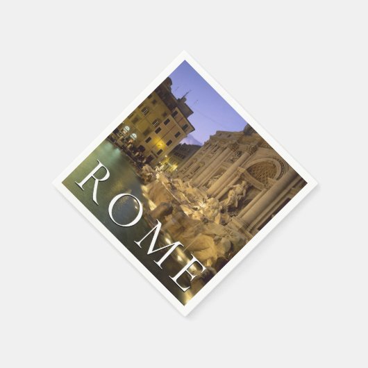 Trevi Brunnen | Rom, Latium, Italien Serviette (Ecke)