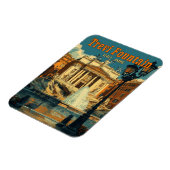 Trevi-Brunnen, Rom - Vintag Magnet (Linke Seite)