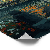 Trevi-Brunnen, Rom - Vintag Poster (Ecke)