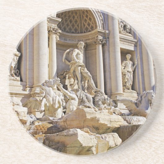 Trevi-Brunnen Sandstein Untersetzer (Vorne)