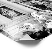 Trevi-Brunnen, Schwarz und Weiß Fotodruck (Ecke)