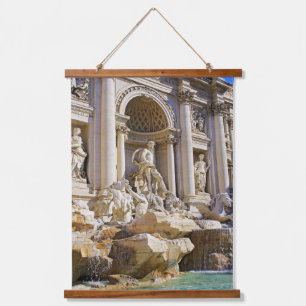 Trevi-Brunnen Wandteppich Mit Holzrahmen