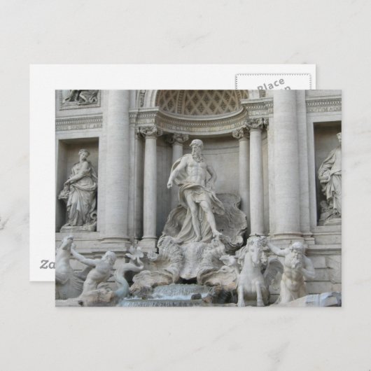 Trevi Fountain Fontana di Trevi Rom Italien Postkarte (Vorne/Hinten)