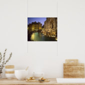 Trevi Fountain in night, Rom, Latium, Italien Poster (Küche)