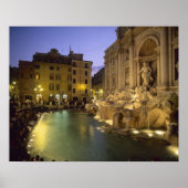 Trevi Fountain in night, Rom, Latium, Italien Poster (Vorne)