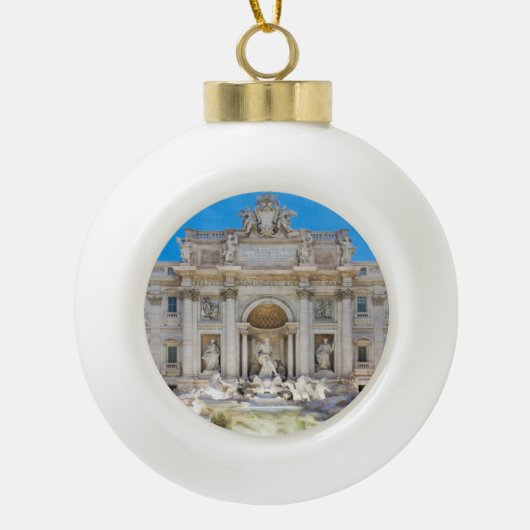 Trevi fountain keramik Kugel-Ornament (Vorderseite)
