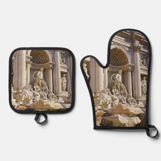 Trevi Fountain Ofenhandschuh & Topflappen-Set (Vorderseite)