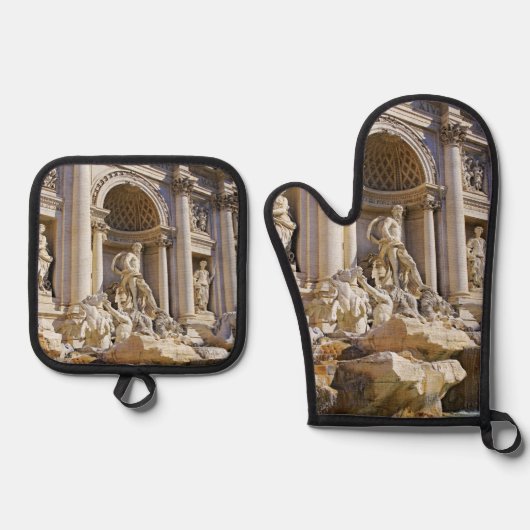 Trevi Fountain Ofenhandschuh & Topflappen-Set (Vorderseite)