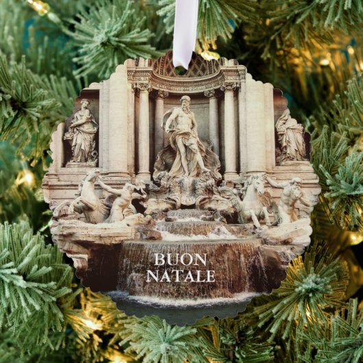 Trevi Fountain Paper Christmas Foto Ornament Karte (Insitu (Baum))