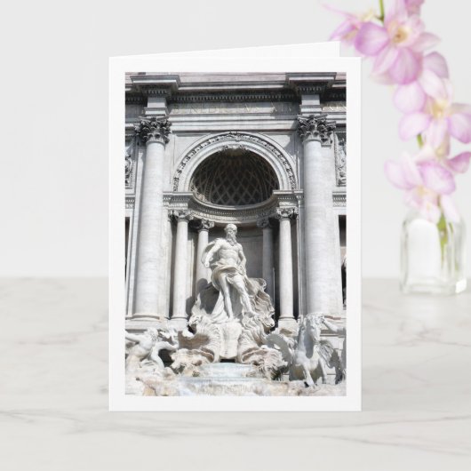Trevi Fountain Portrait, Rom, Italien Karte (Orchidee)