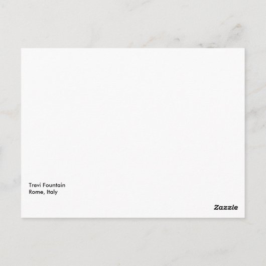 Trevi Fountain Postkarte (Rückseite)