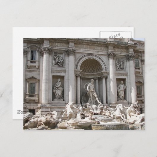 Trevi Fountain Postkarte (Vorne/Hinten)