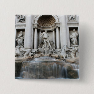 Trevi Fountain Rom Button
