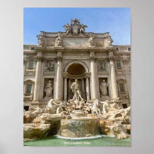 Trevi Fountain, Rom, Italien Design Foto Print Poster (Vorne)
