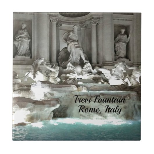Trevi Fountain, Rom Italien Fliese (Vorderseite)