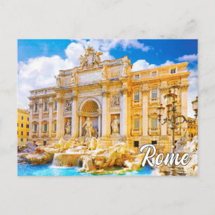 Trevi Fountain, Rom, Italien Postkarte