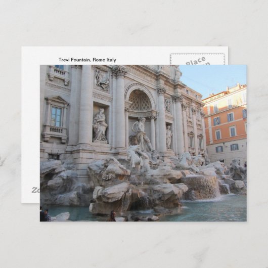 Trevi Fountain, Rom, Italien Postkarte (Vorne/Hinten)