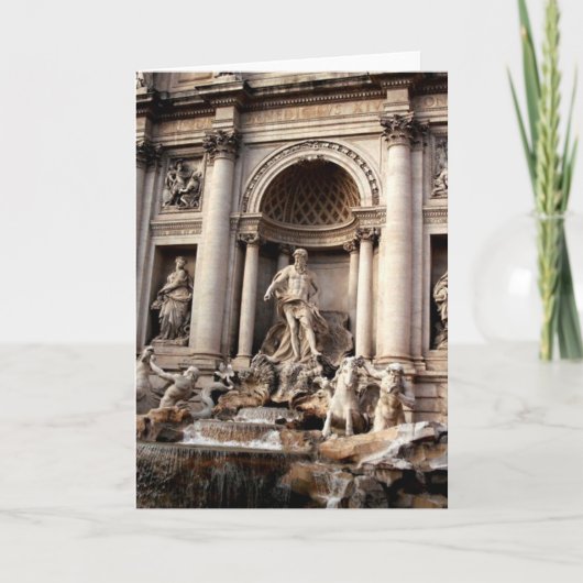 Trevi Fountain Rom Italien Reisen Karte (Vorderseite)