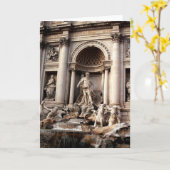 Trevi Fountain Rom Italien Reisen Karte (Gelbe Blume)