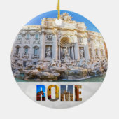 Trevi Fountain Rom Italien Weihnachten Keramik Ornament (Hinten)