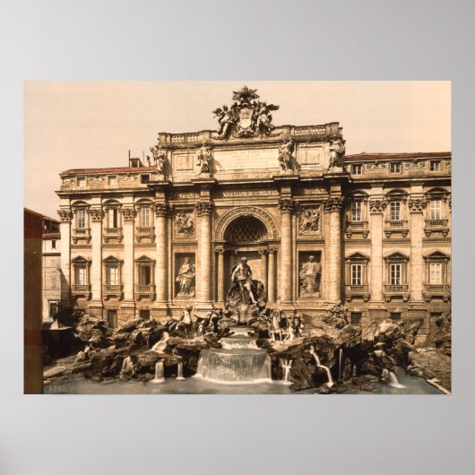 Trevi Fountain, Rom, Latium, Italien Poster (Vorne)