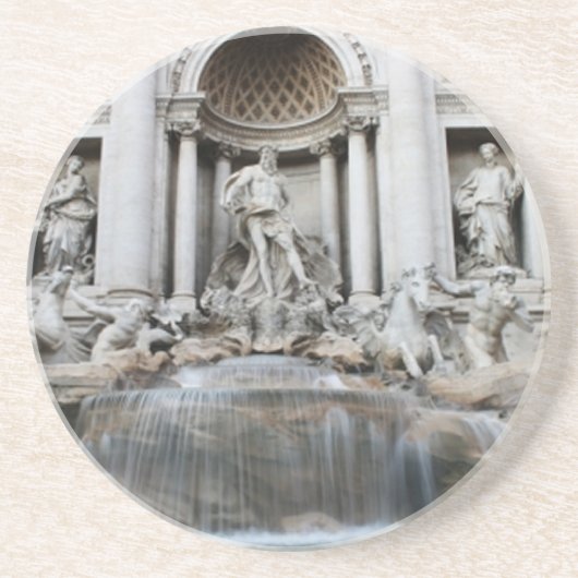 Trevi Fountain Rom Sandstein Untersetzer (Vorne)