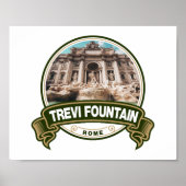 Trevi Fountain Rome Abzeichen Poster (Vorne)