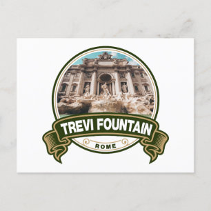 Trevi Fountain Rome Abzeichen Postkarte