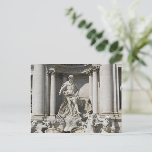 Trevi Fountain Statue Postkarte (Stehend Vorderseite)