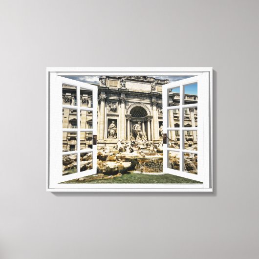 Trevi Fountain View Fake Leinwanddruck (Vorderseite)